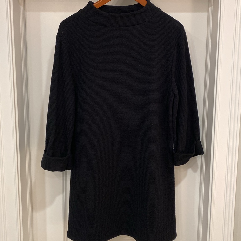 Leith black mod dress with mock neck